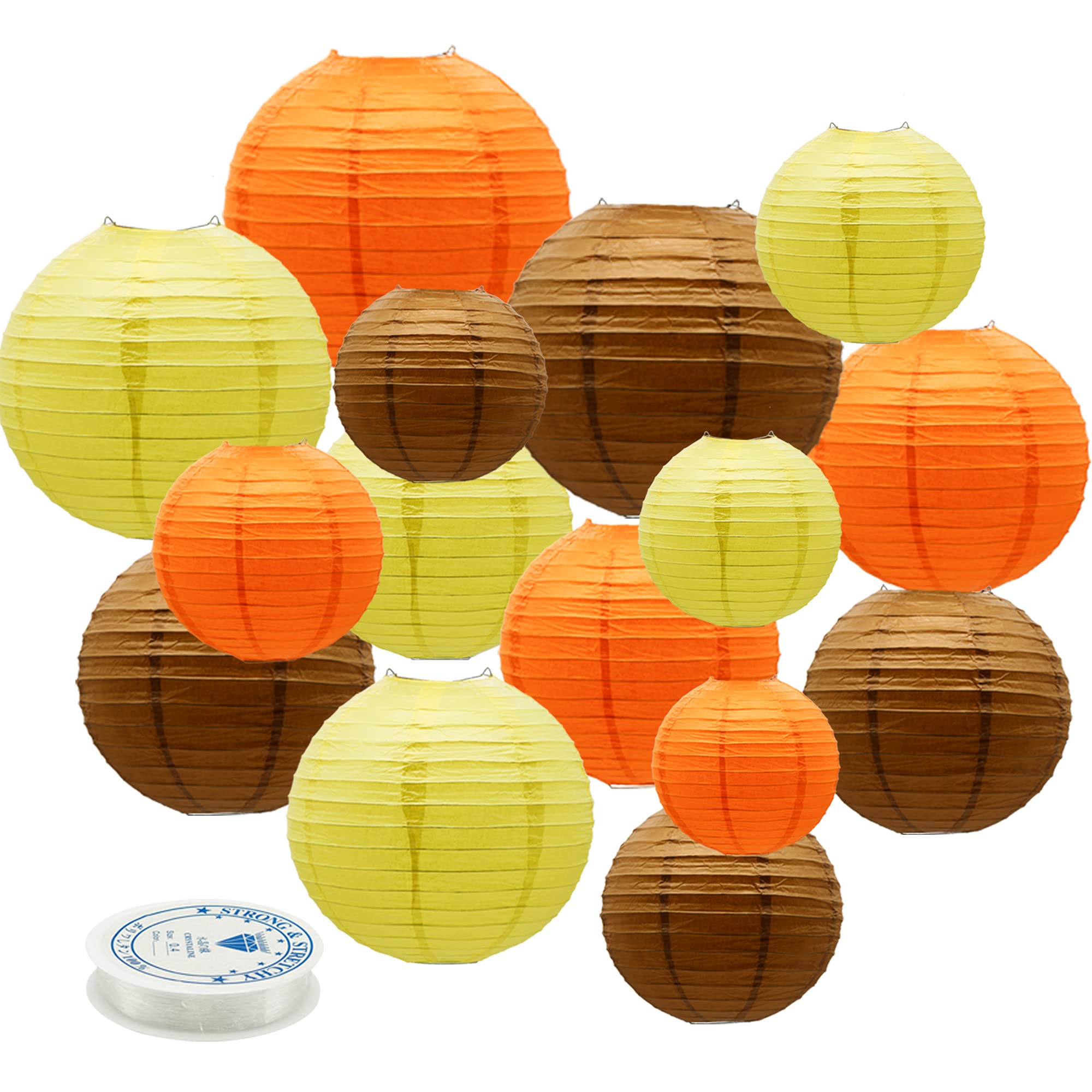 Colorful Paper Lanterns for Party Decorations - 12 Pack Hanging Paper Lanterns for Indoor & Outdoor Use - Perfect for Wedding, Graduation, Birthday, Baby Shower & Festival Decor (Red, Gold, White) - Create Magical Ambiance for Any Celebration