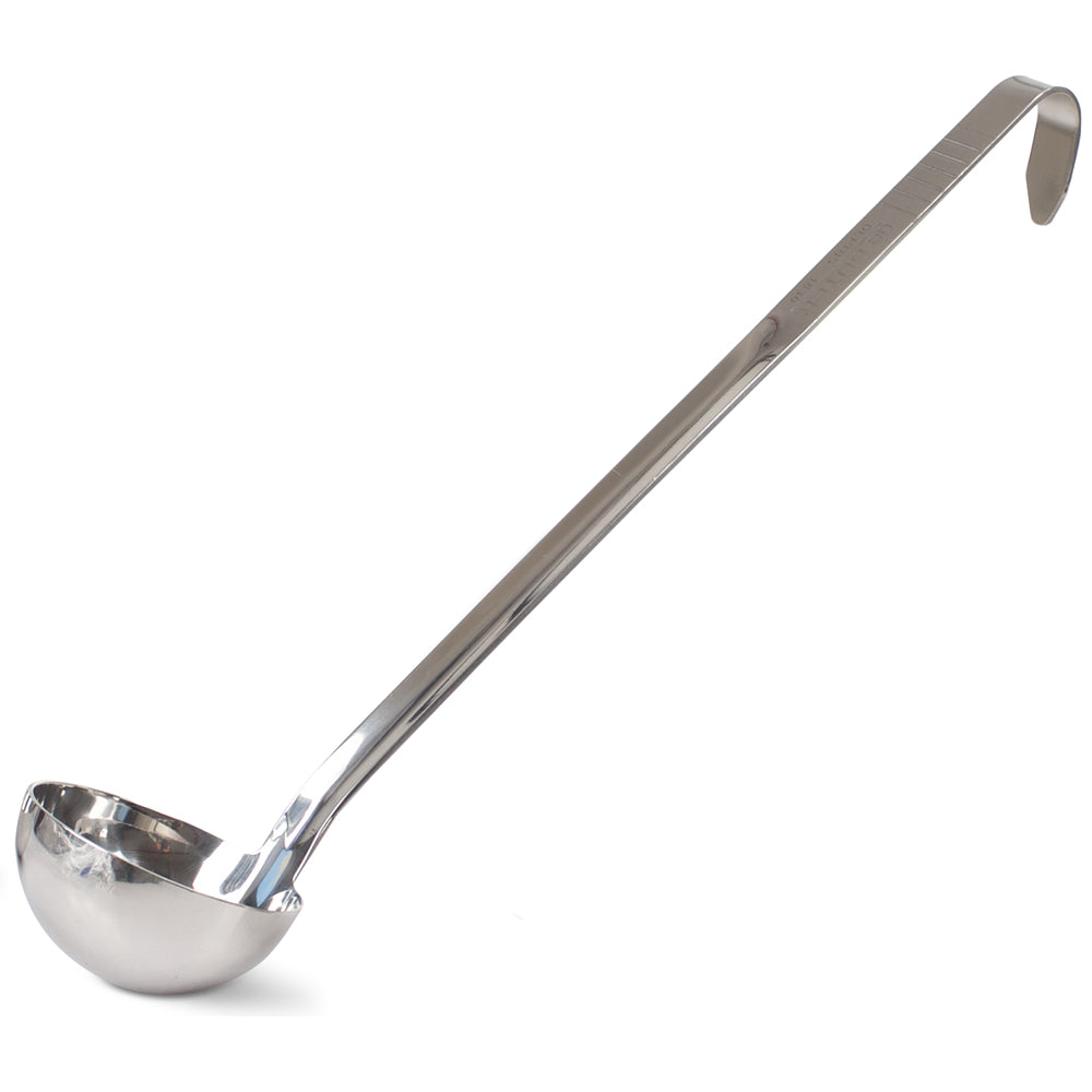 Premium One Piece Stainless Steel Ladle - 18/8 Food Grade Kitchen Spoon for Cooking, Serving Soup & Pasta - Ideal for Home Chefs & Restaurant Use