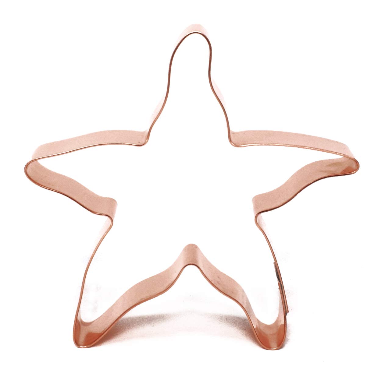 Premium Copper Starfish Cookie Cutter - 3.5 x 3.25 Inches - USA Made - Beach Party Baking Supplies - Perfect for Summer Cookies, Cupcake Decorations & Coastal-Themed Desserts