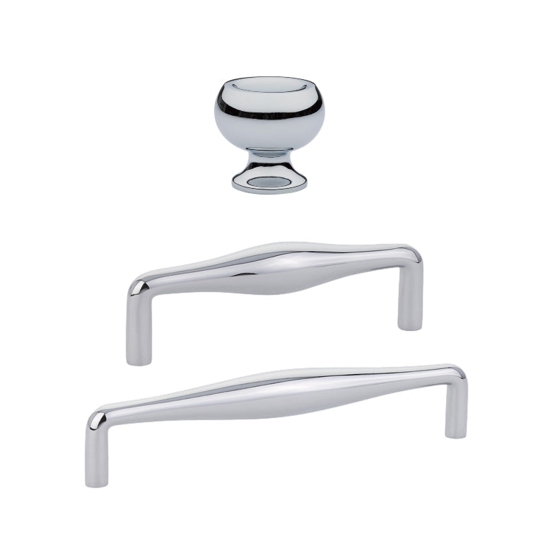 Polished Chrome Cabinet Knobs and Drawer Pulls - Modern Hardware for Kitchen & Bathroom Cabinets - Durable & Stylish Home Upgrade