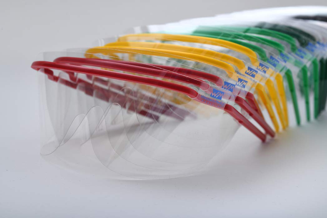 100 Pack Disposable Eye Shields - Pre-Assembled Multicolor Safety Glasses for Medical, Dental, Lab & DIY Protection | UV & Splash Resistant