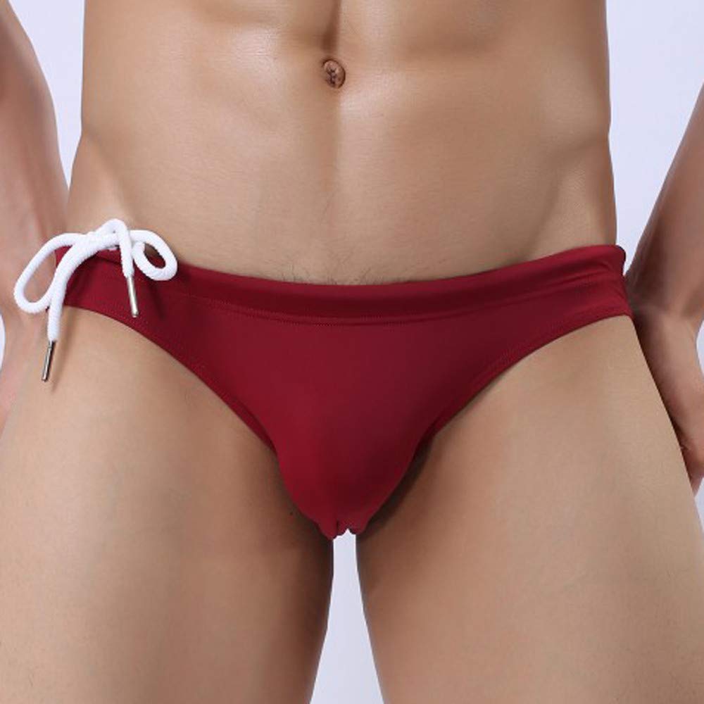 **Men's Quick-Dry Surf Swim Trunks with Tether - Comfortable Boardshorts & Briefs for Beach, Pool & Water Sports - Swimwear for Men**