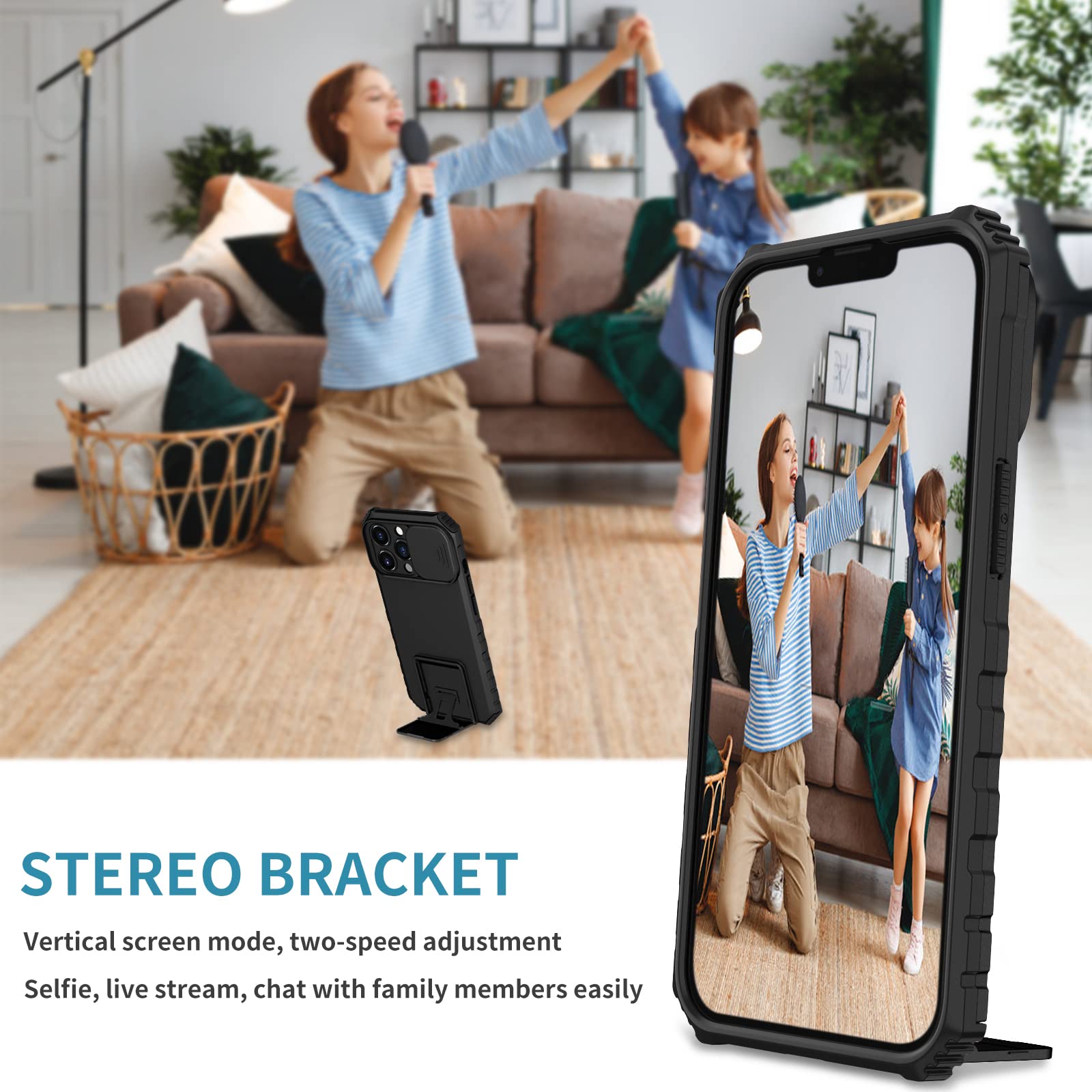 Joie & Joho Slide Lens Camera Cover Case for iPhone 13 Pro Max 6.7