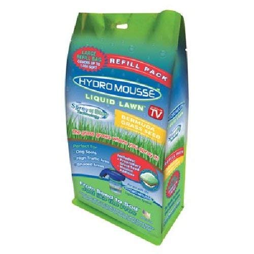 Hydro Mousse Bermuda Grass Seed - Large Refill Bag (1000 Sq Ft Coverage) - Fast-Growing Drought-Resistant Lawn Seed for Backyards, Golf Courses & Sports Fields