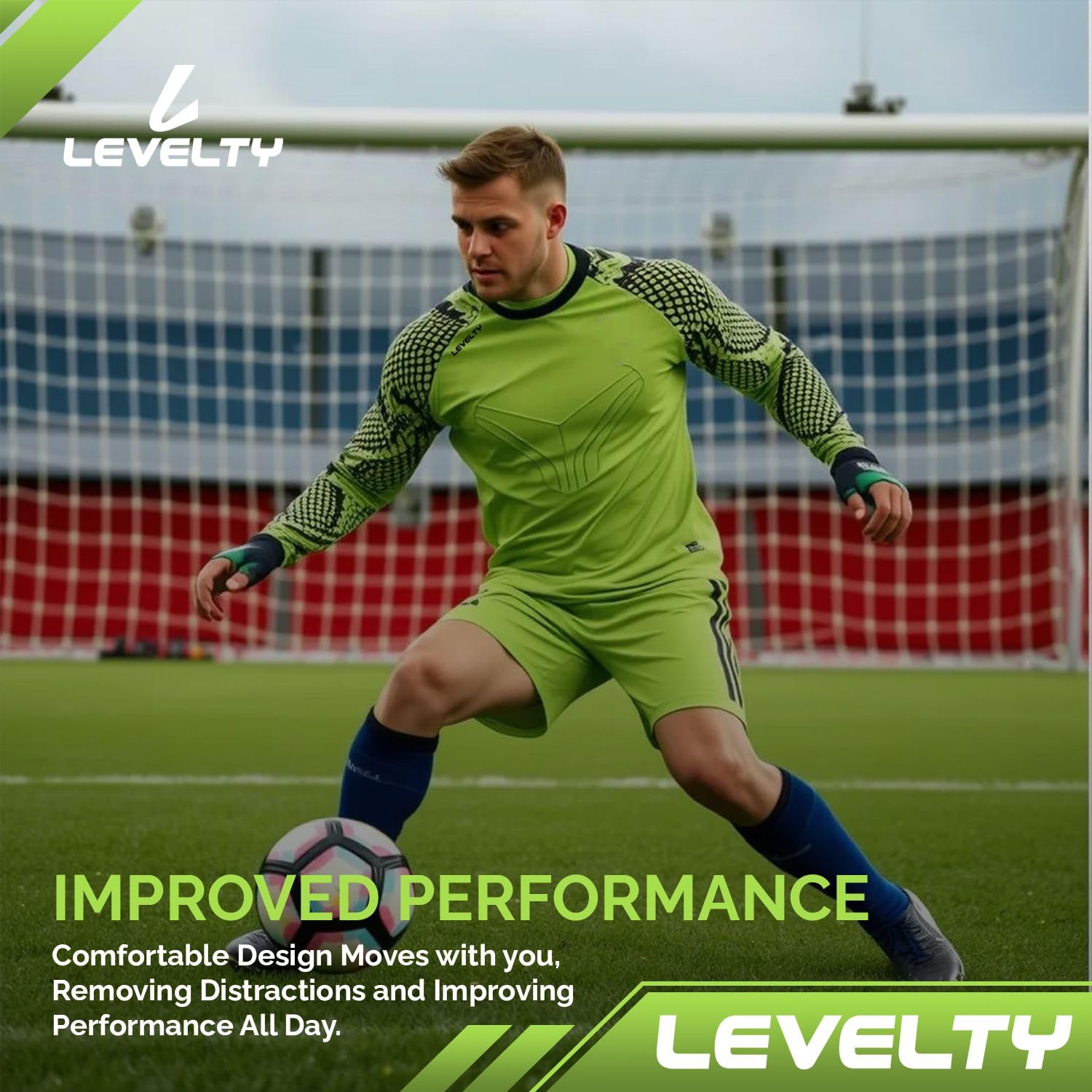 Premium Multi-Padded Goalkeeper Jersey for Adults & Kids - Long Sleeve Breathable Football Shirt for Soccer Goalies - Perfect for Training, Matches, and Professional Games