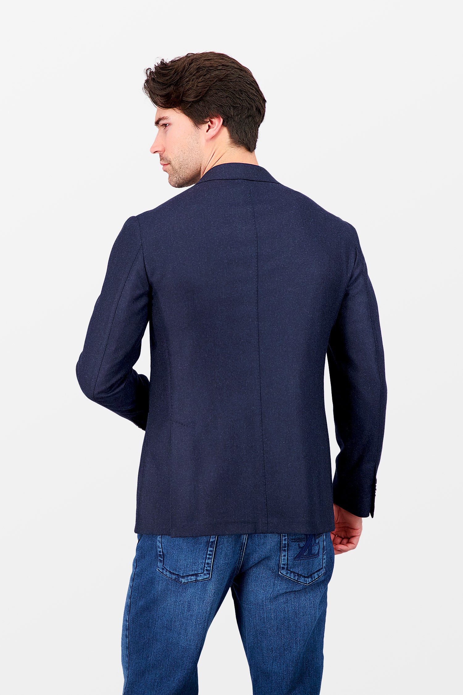 Barba Napoli Navy Jimmy Blazer for Men | Premium Italian Wool Business Jacket | Formal Office Wear & Wedding Attire