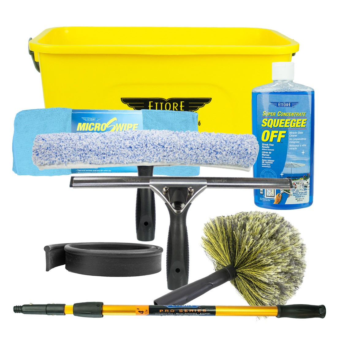 **Ettore Premium Cleaning & Dusting Kit – Microfiber Cloths, Duster & Tools for Home, Office & Car – Streak-Free Cleaning for Windows, Furniture & Electronics**