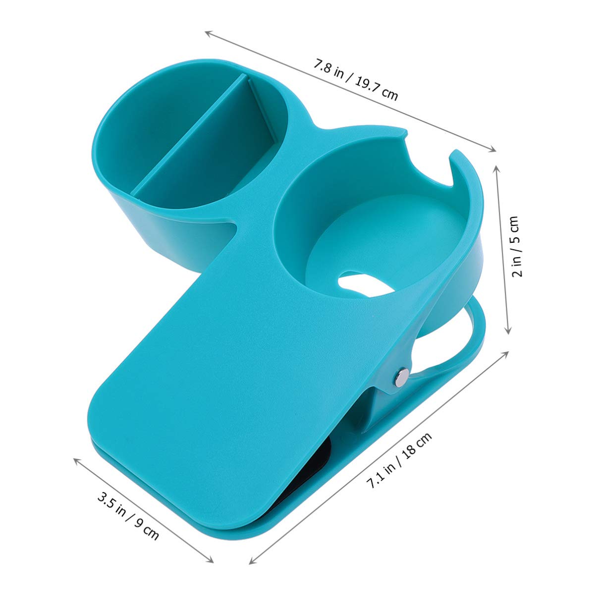 UPKOCH Clip On Cup Holder - Adjustable Drink Beverage Coffee Mug Organizer for Home, Office, Desk & Table Edge (Blue) - Perfect for Workspaces, Cars, Dorms & Outdoor Use