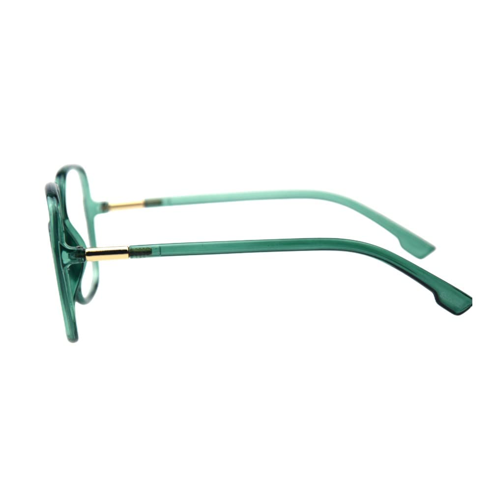 Shiratori Women's Retro Blue Light Blocking Glasses - Oversized Nerd Style Frames with Anti Blue Ray Technology for Computer, Gaming & Reading - Green Lens Fashion Eyewear