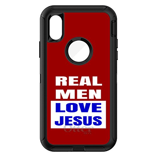 Red Blue Real Men Love Jesus On Black Case
