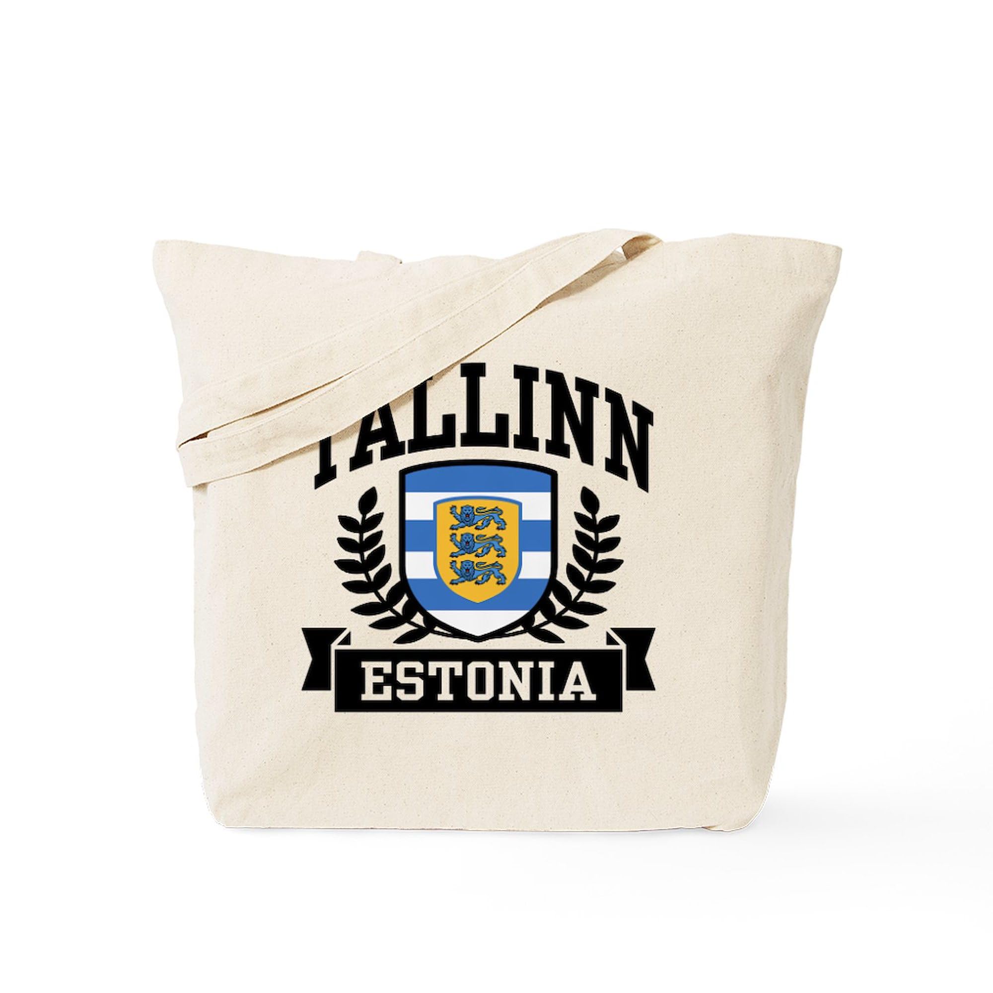 Stylish Tallinn Estonia Tote Bag - Natural Canvas Reusable Shopping Bag for Groceries, Beach & Daily Use