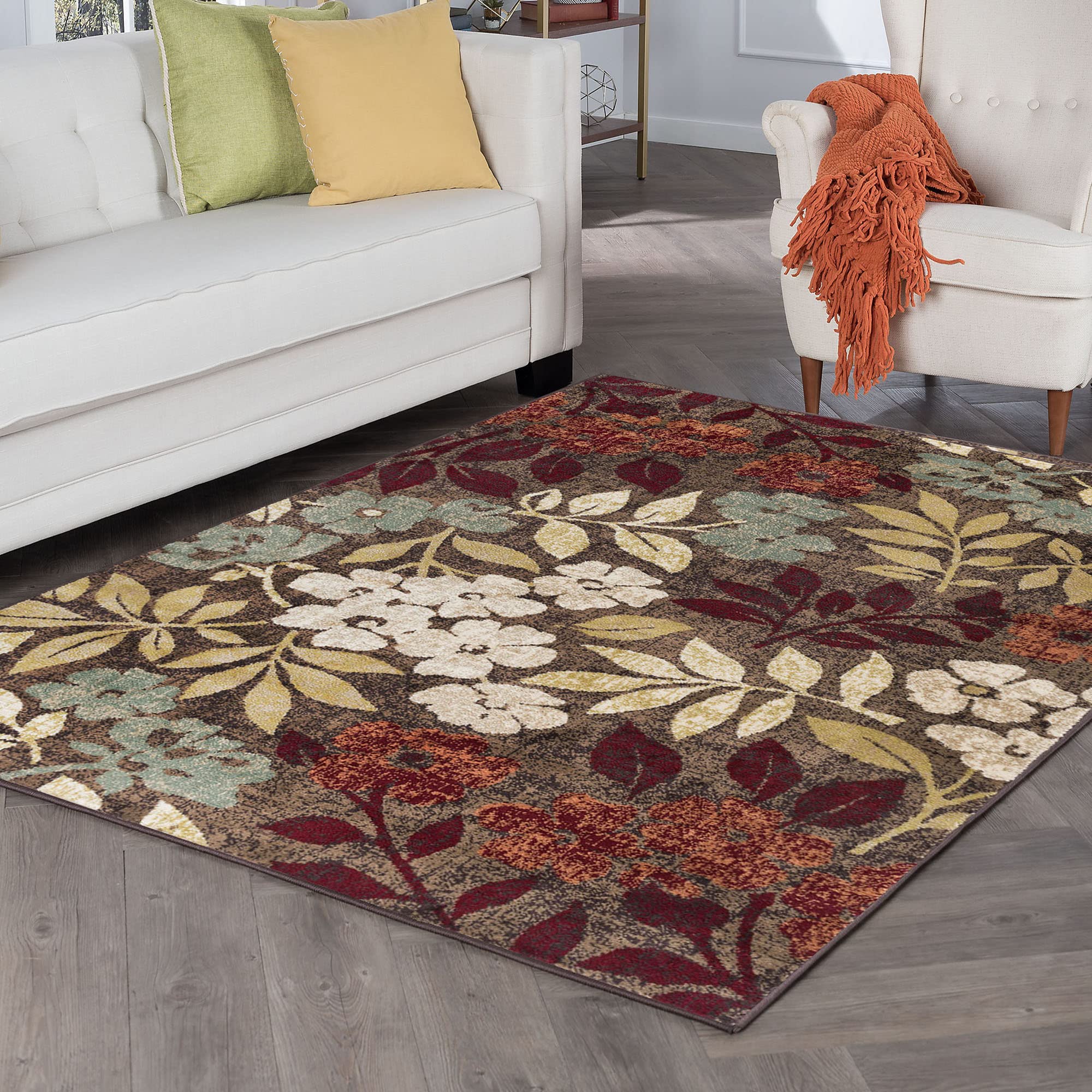 Modern 2x3 Entry Rug - Non-Slip Indoor Front Door Mat - Small Area Rug for Kitchen & Bathroom - Contemporary Carpet for Home Decor - Perfect for Living Room, Bedroom, or Office