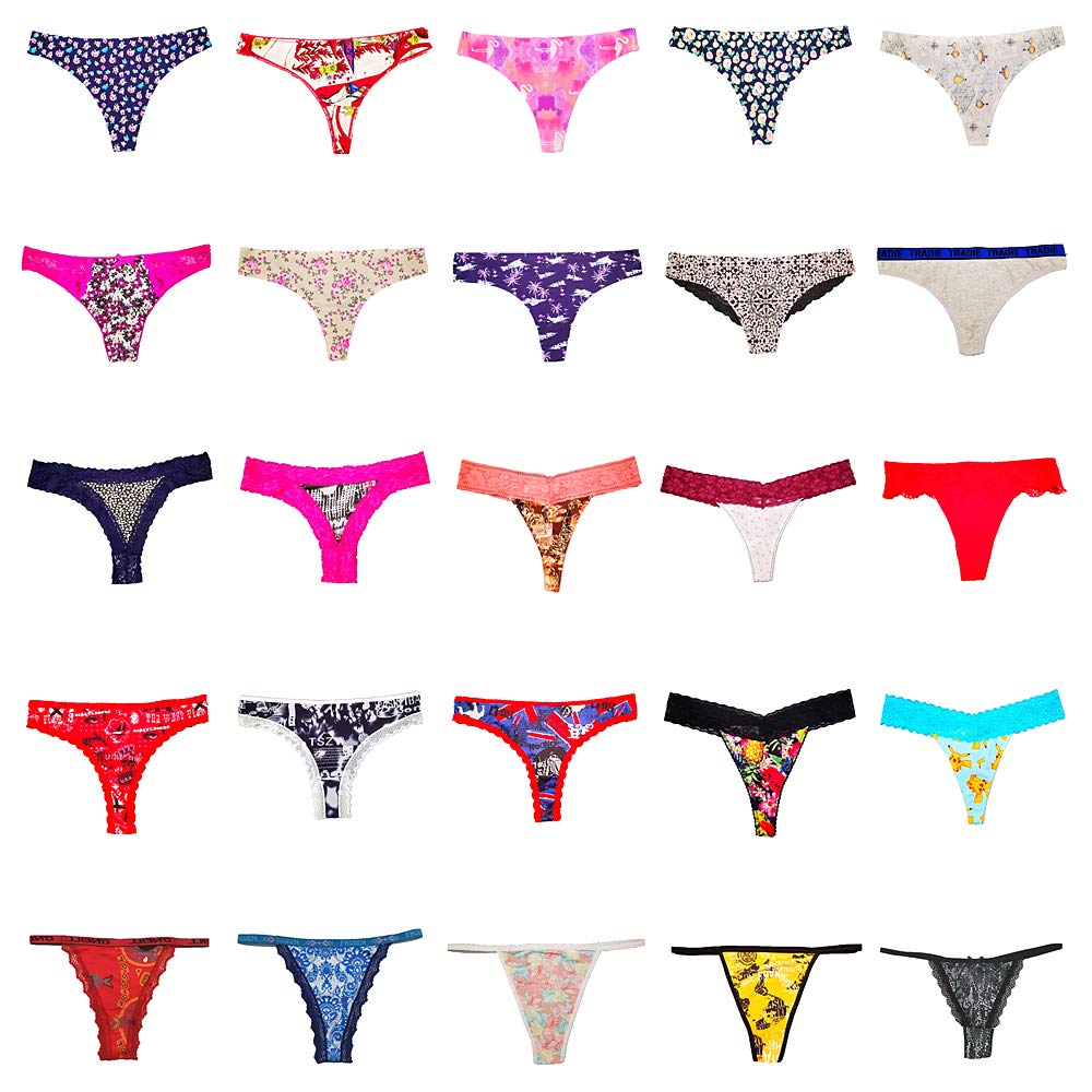 Dircho Women's Underwear Variety Pack - 10&20 Pack of Panties, Thong, G-string & T-back Tanga - Comfortable & Breathable for Daily Wear, Workout & Sleep