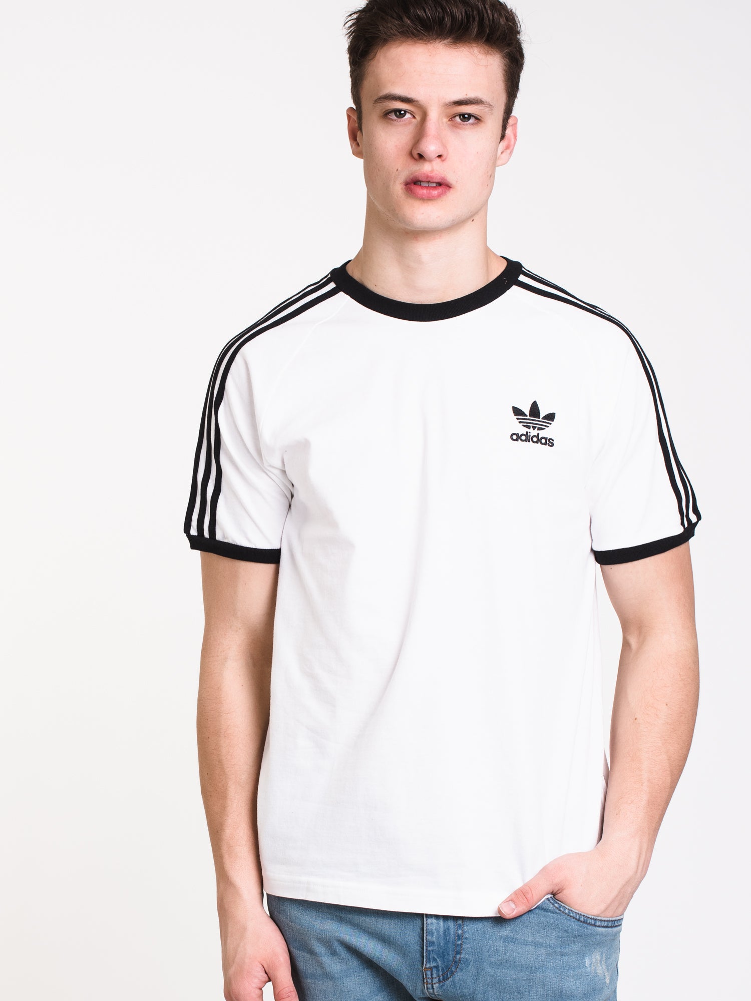 Adidas 3 Stripes T-Shirt for Men & Women | Classic Cotton Crewneck Tee | Casual & Athletic Wear | Gym, Running & Everyday Outfits