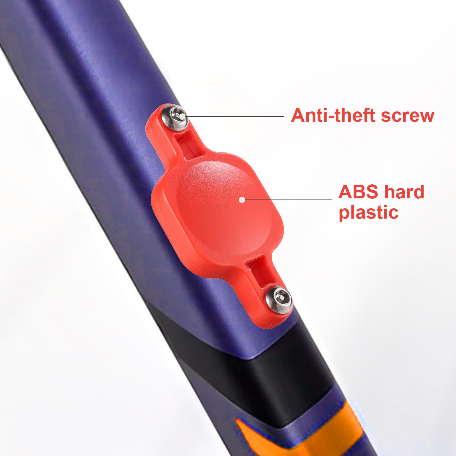 Waterproof Airtag Bike Mount - Secure Tracker Holder for Bikes & E-Bikes (Under Bottle Cage, Red) - Perfect for Cycling Security