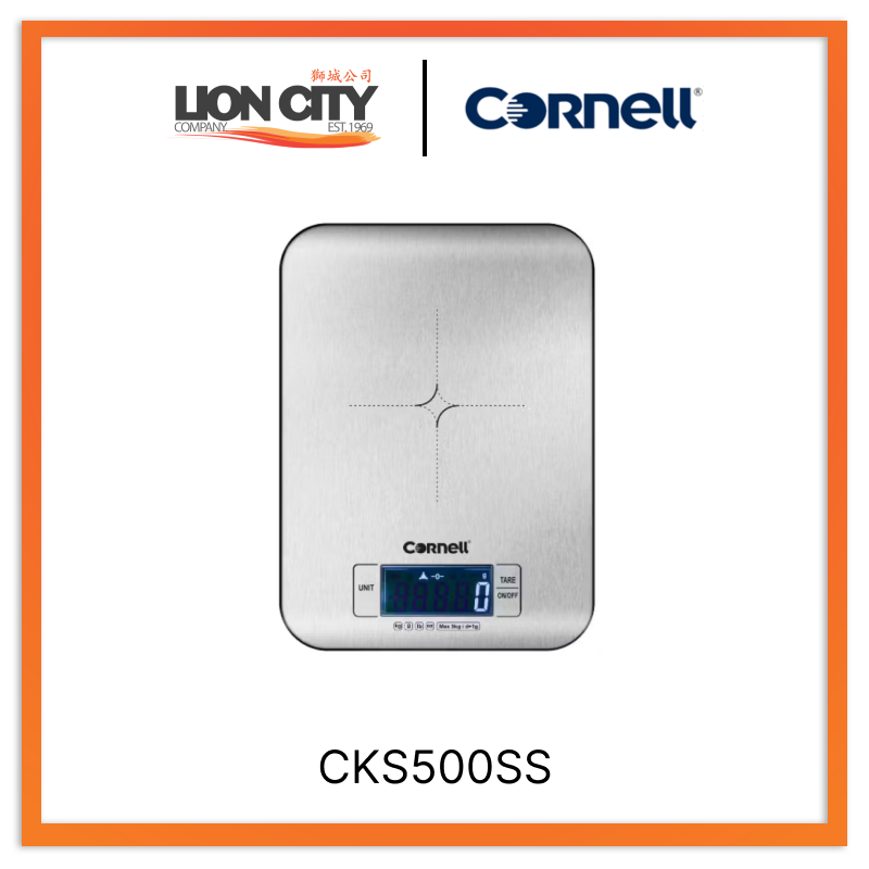 **Cornell Digital Kitchen Scale - 5kg Precision Weighing Scale (CKS500SS/CKS500RGS) for Baking, Cooking & Portion Control**