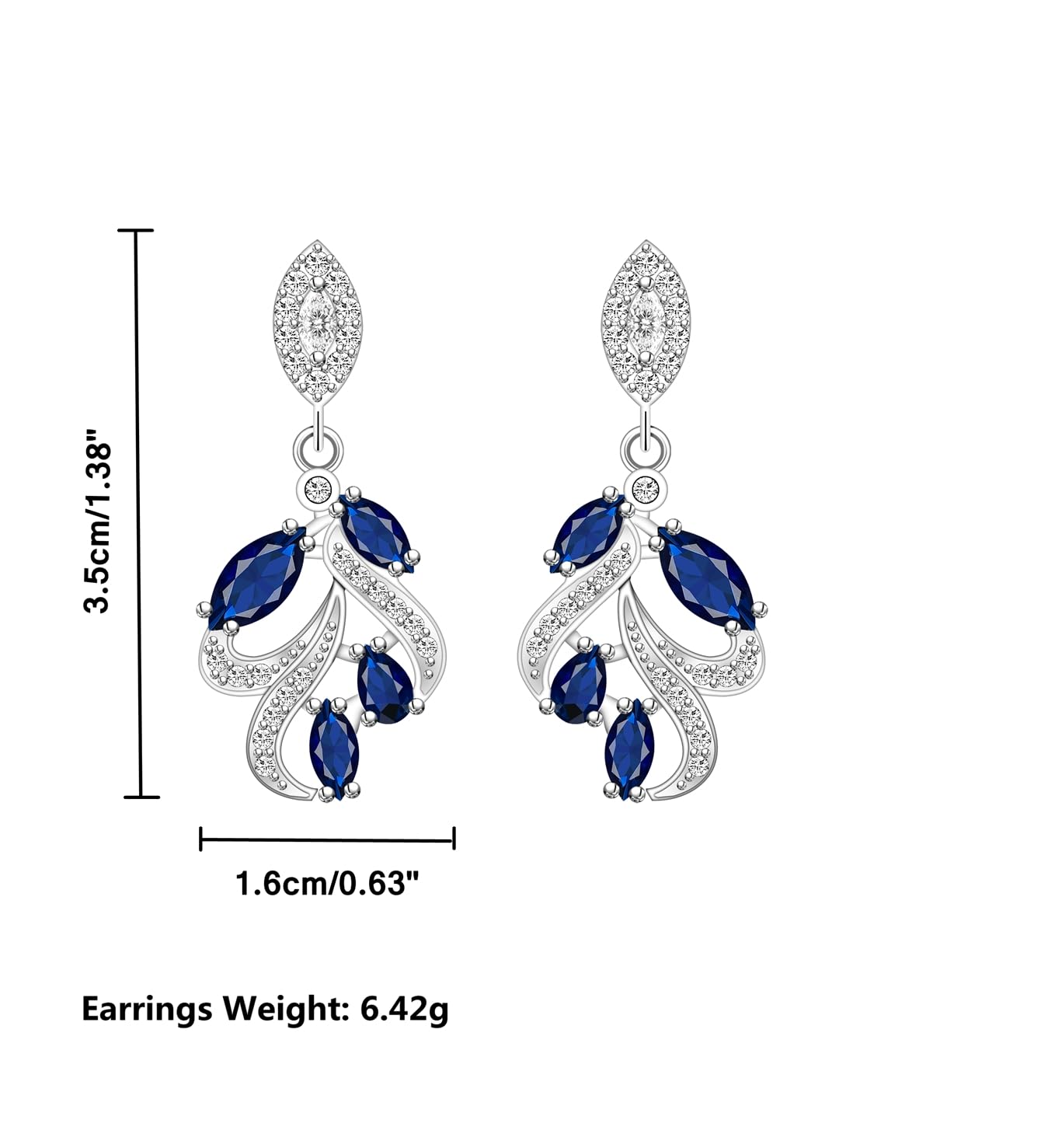 LMXXVJ Elegant Teardrop Bridal Earrings for Women - Cubic Zirconia Dangle Wedding Jewelry for Brides & Bridesmaids - Perfect for Prom, Pageant, Anniversary & Special Occasions