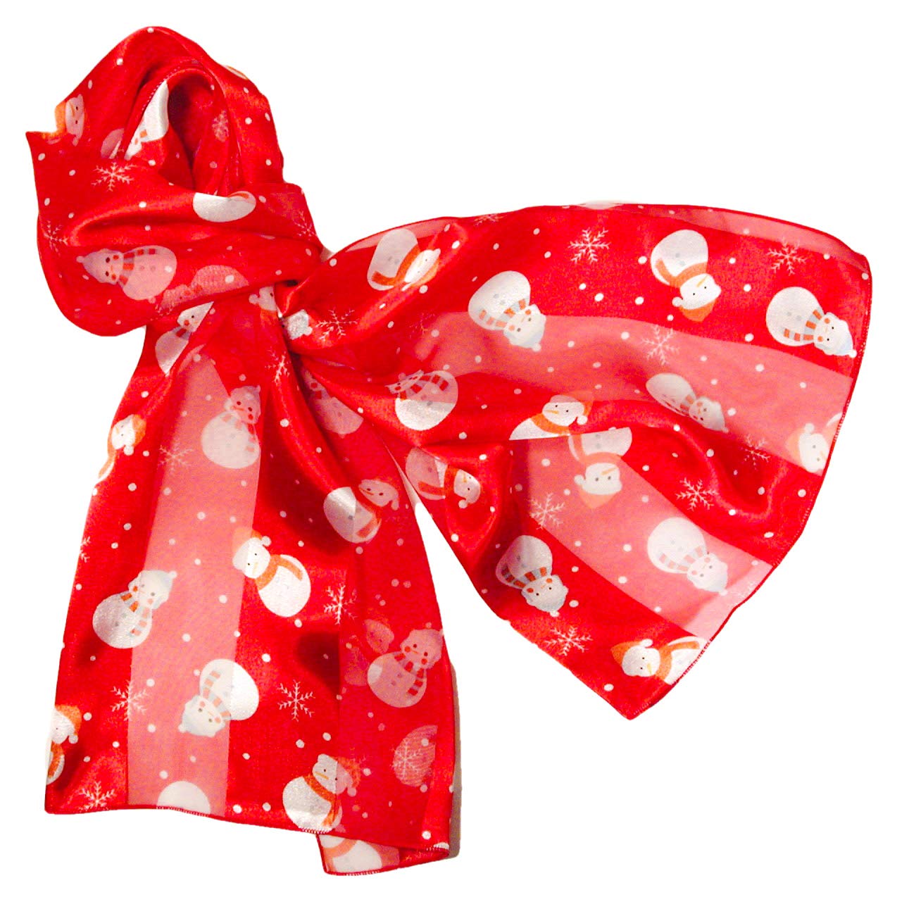 Festive Red Snowmen Christmas Scarves - Cozy Knit Winter Scarves for Holiday Parties & Outdoor Activities