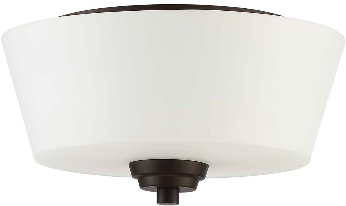 13W Grace 2-Light Flush Mount Ceiling Light in Espresso Finish - Perfect for Bedroom, Hallway or Kitchen Lighting