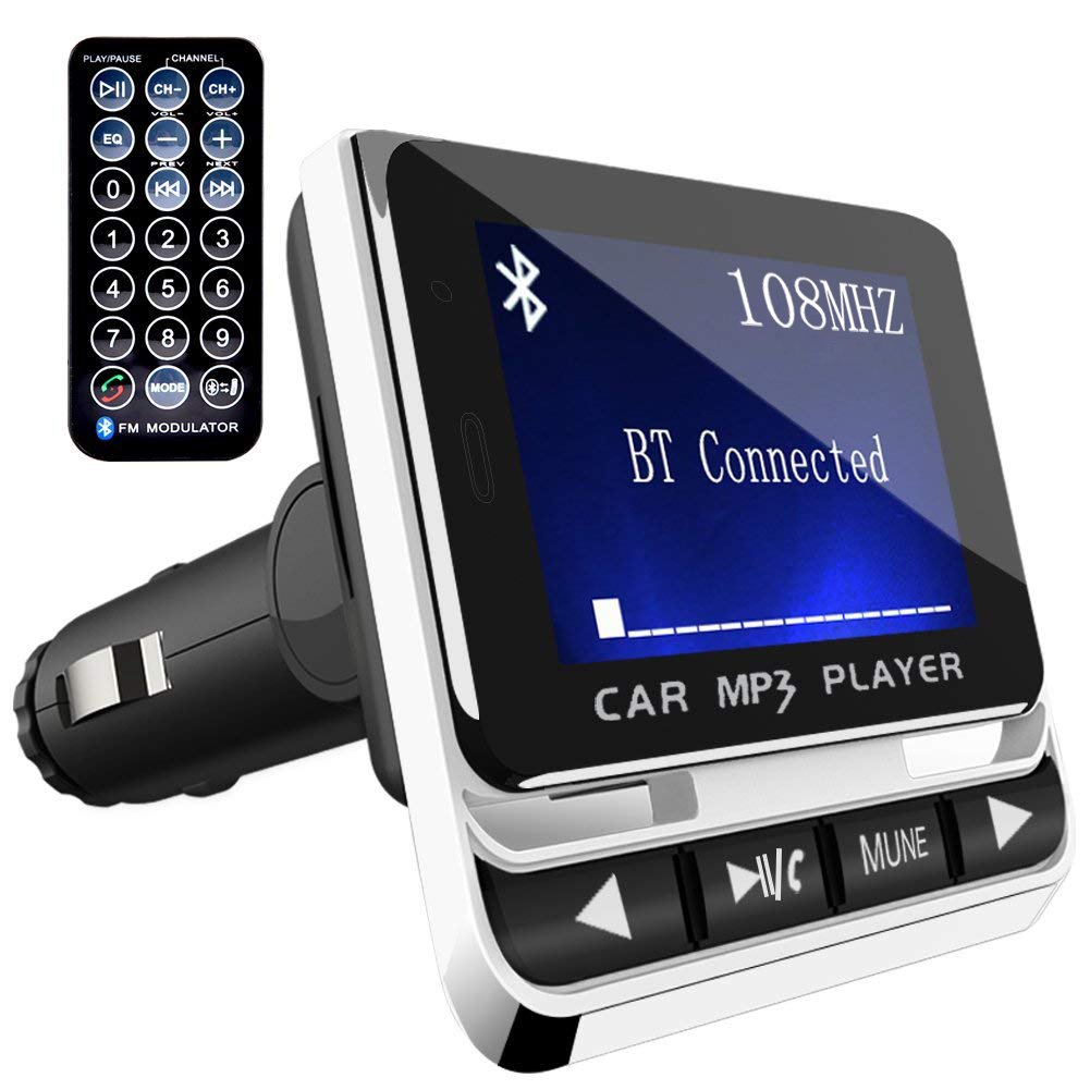 Tohayie Bluetooth FM Transmitter for Car - Wireless Radio Adapter, Audio Receiver & Music Tuner with USB Charger & Remote Control | Hands-Free Calling & Music Streaming While Driving