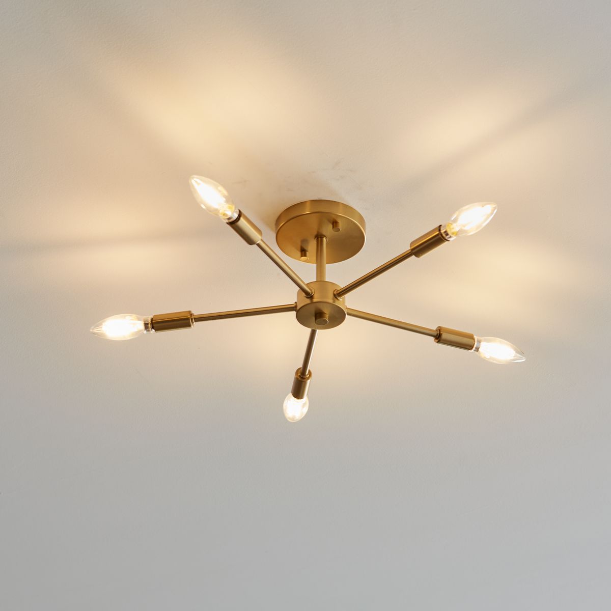 Delayne Collection 5-Light Semi Flush Mount Ceiling Fixture - Modern Lighting for Bedroom, Hallway & Entryway