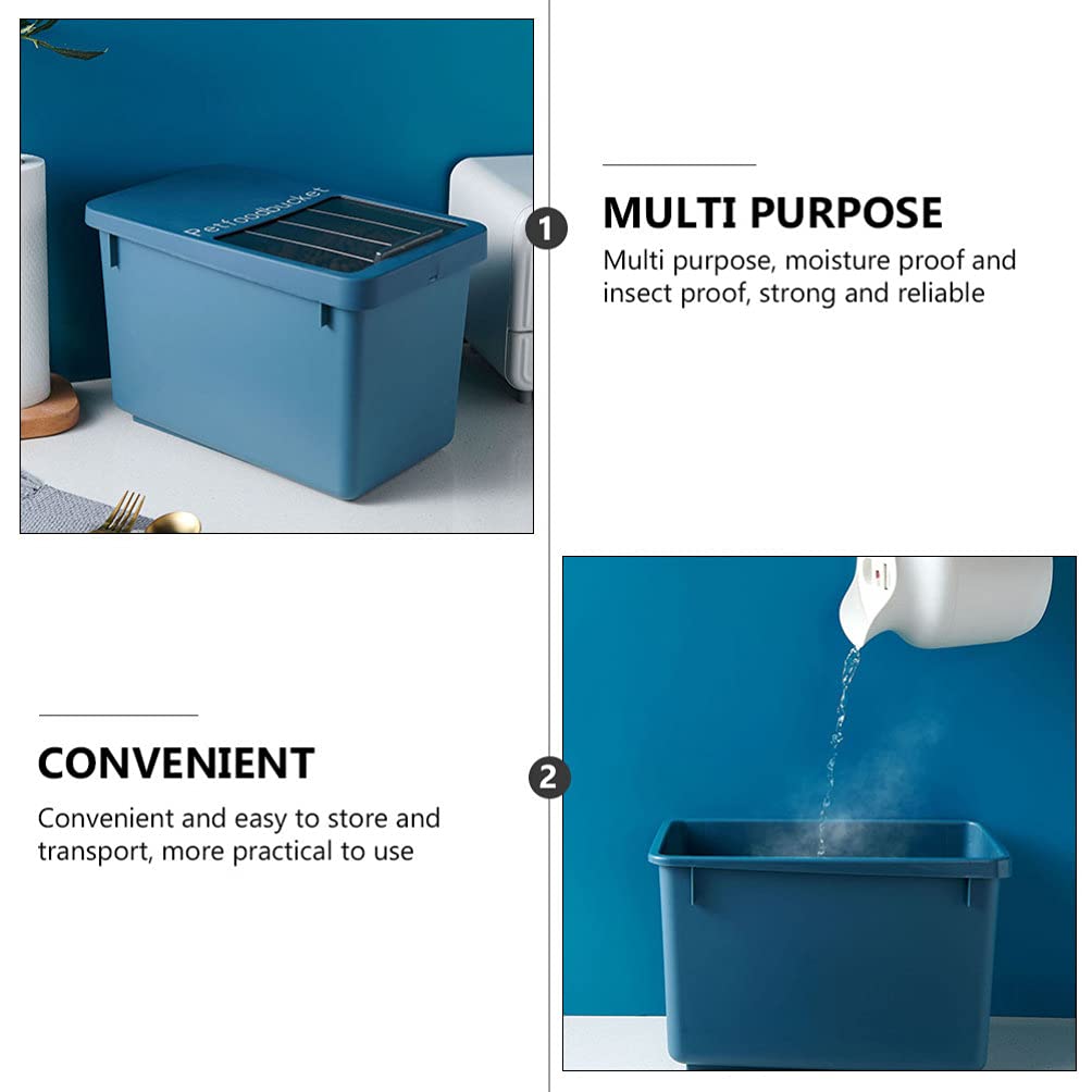 POPETPOP Airtight Pet Food Storage Container with Lids - 5 Gallon Sealed Dog & Cat Food Bin, Grain Storage Barrel for Freshness - Perfect for Kitchen, Pantry & Pet Feeding Areas