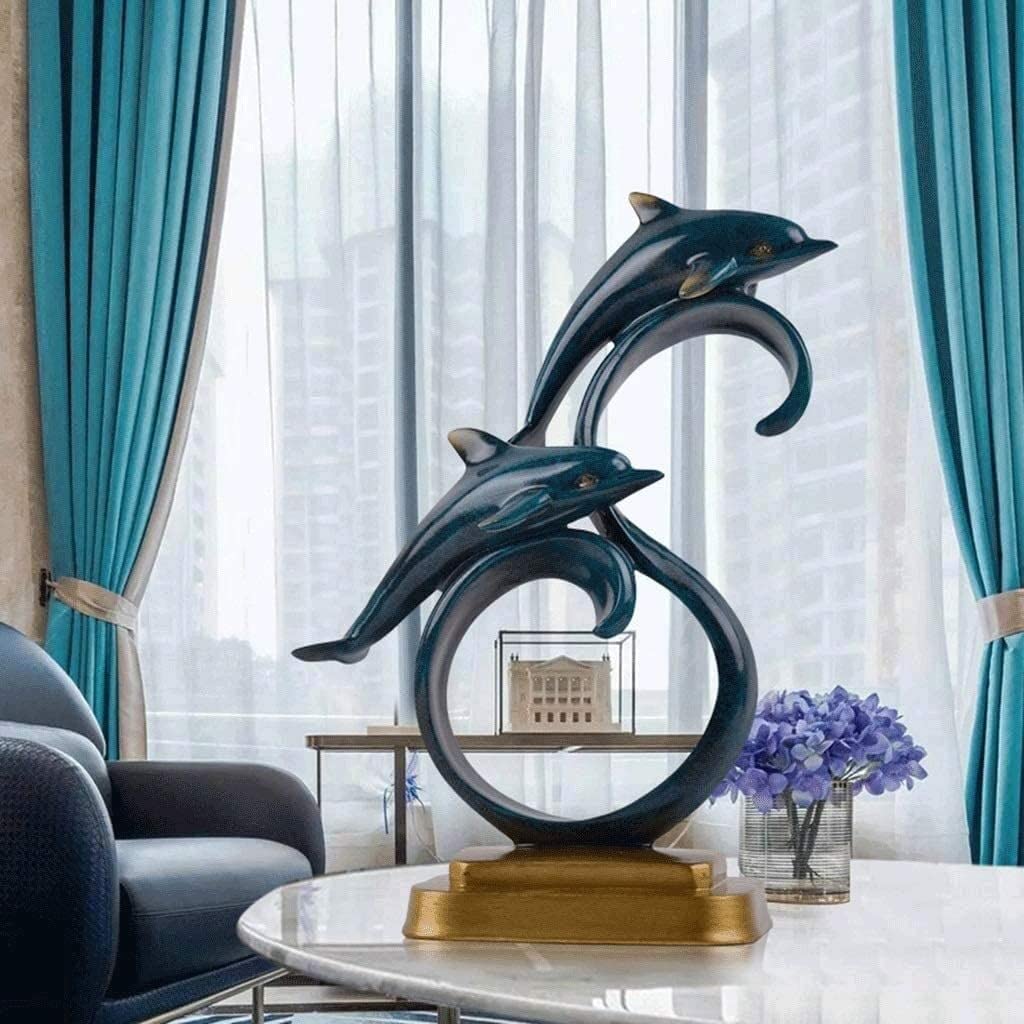 Handcrafted Resin Pisces Sculpture - Elegant Home Decor for Garden, Bathroom, Wine Cabinet & Memorial Displays - Durable Plastic Resin Gift for Zodiac Lovers