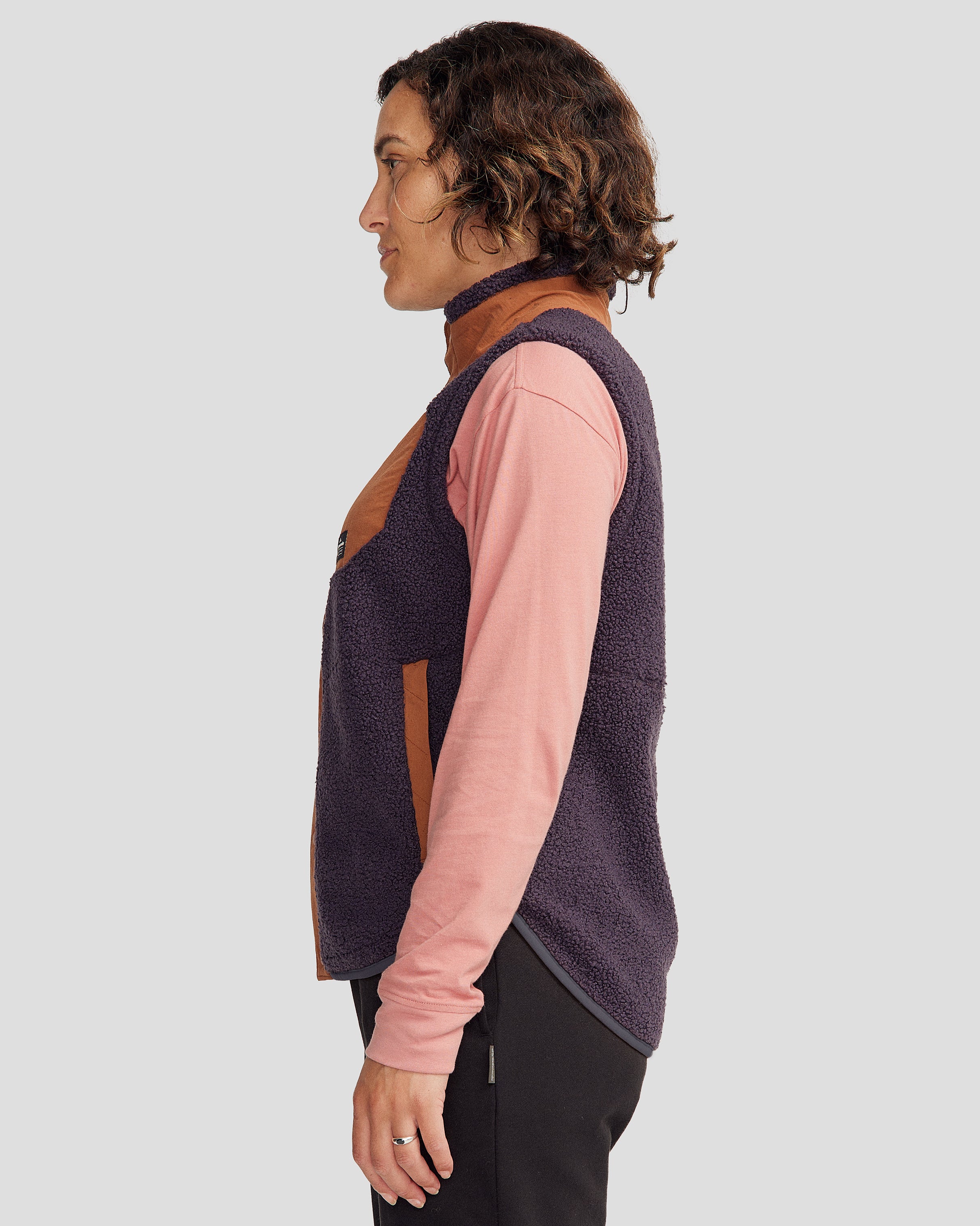 Women's Co Z High Pile Fleece Vest - Warm Winter Jacket for Outdoor Activities (Hiking, Camping, Skiing) - Orbit/Woodsy Color Options