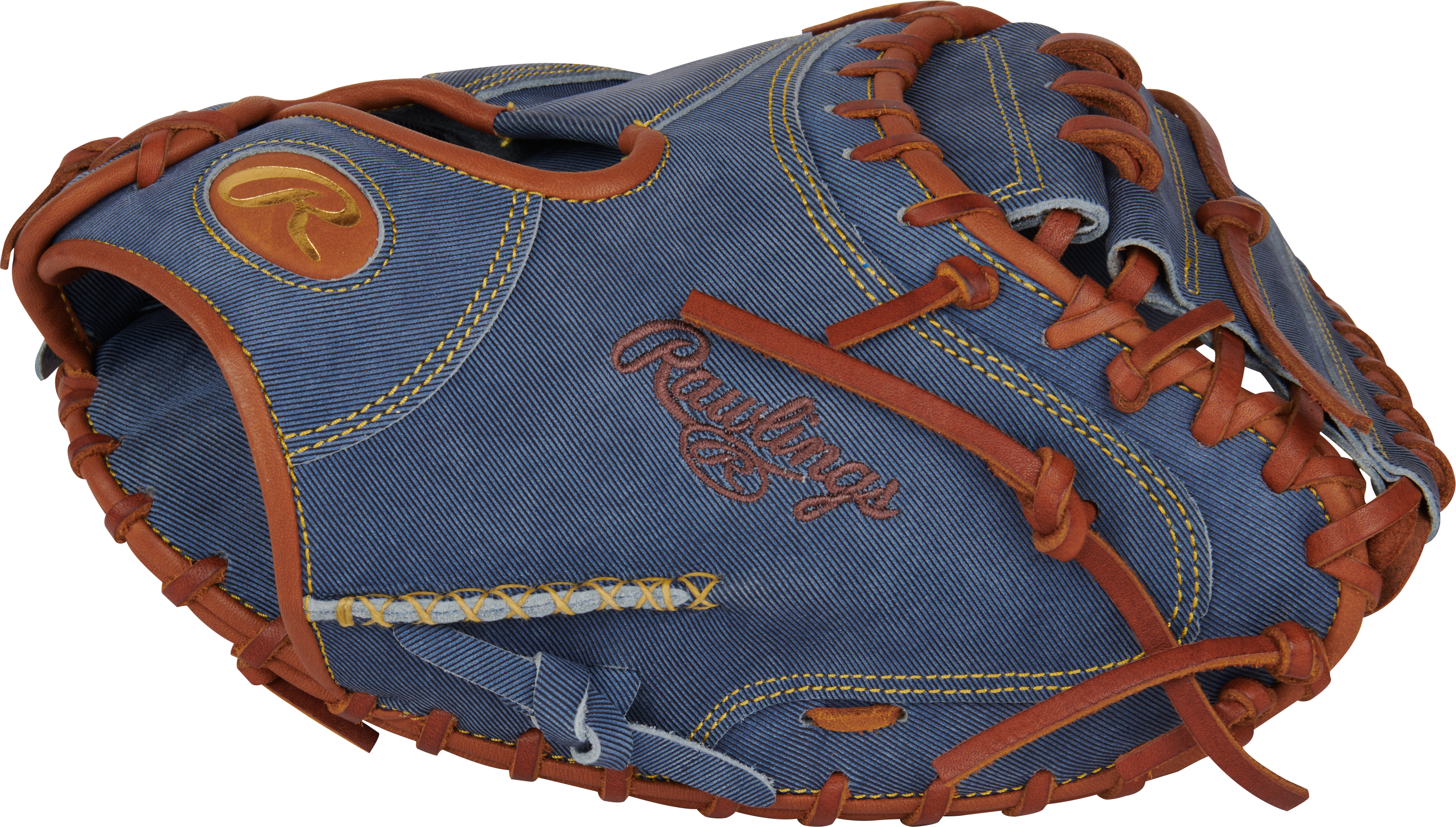 Rawlings Heart of the Hide Pro Denim Series PROCM43D Baseball Catcher's Mitt - Premium Leather Glove for Professional & Amateur Players - Perfect for Training, Games & Field Practice