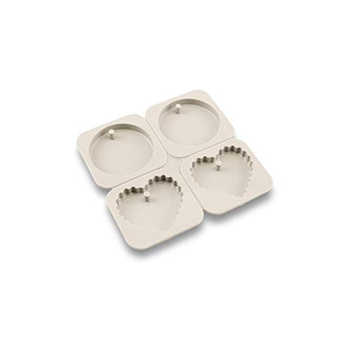 4-cavity Detachable Round & Heart Soap Molds