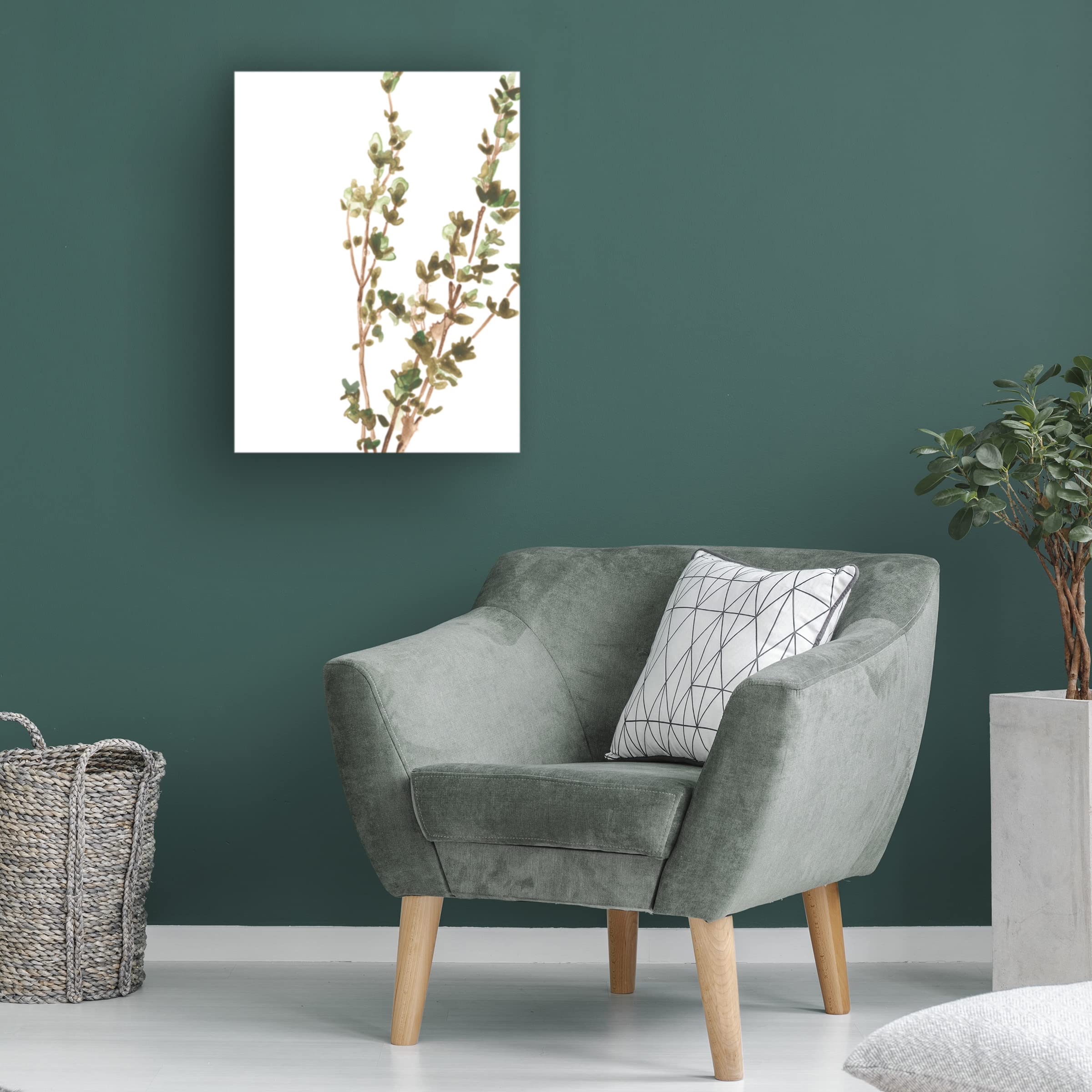 Trademark Fine Art 'Earthtone Herbs II' Canvas Wall Art Print by June Erica Vess - Nature Inspired Botanical Decor for Living Room, Bedroom & Office