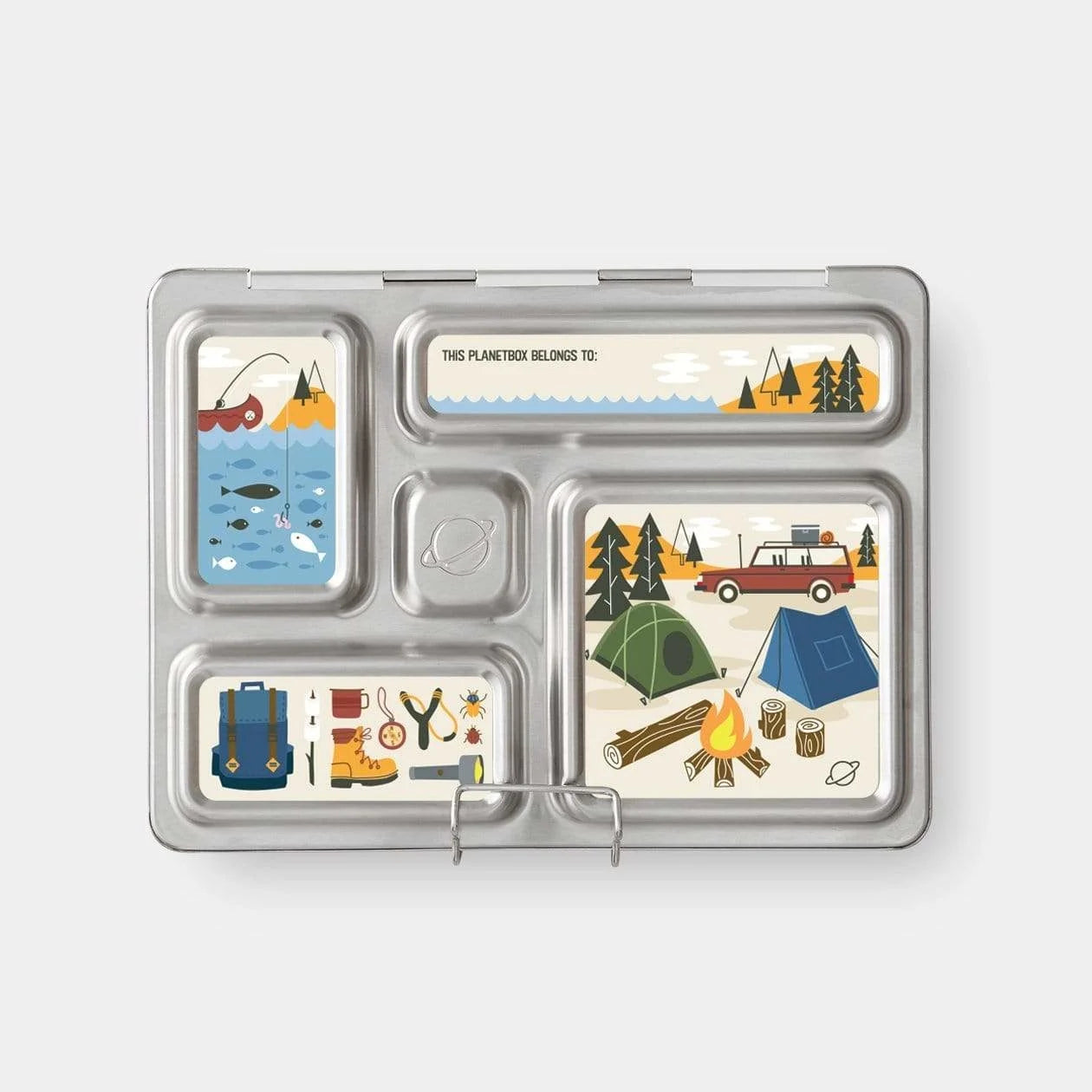 PlanetBox Rover Stainless Steel Bento Lunch Box for Kids & Adults | Eco-Friendly Reusable Food Container | Perfect for School, Work, Picnics & Travel