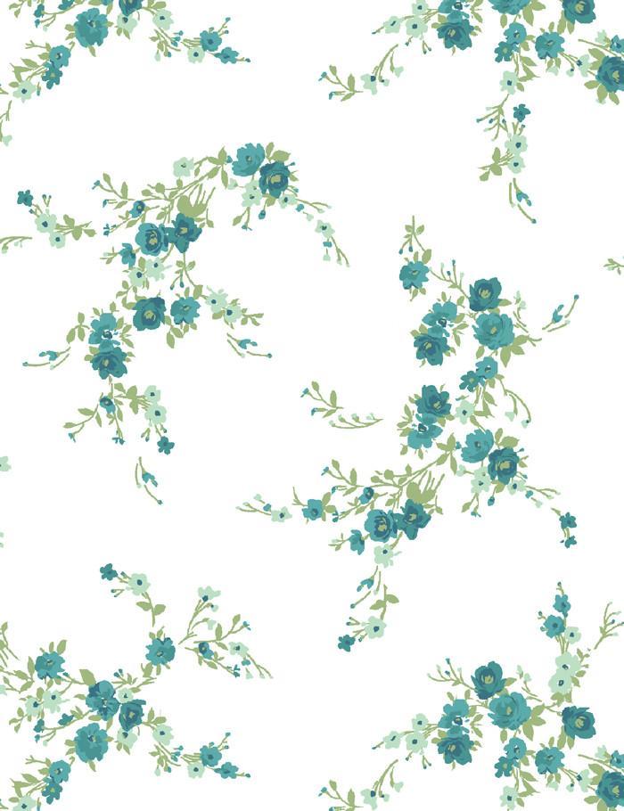Jolene Teal Wallpaper by Wallshoppe - Premium Peel & Stick Wallpaper for Bedroom, Living Room & Nursery Decor