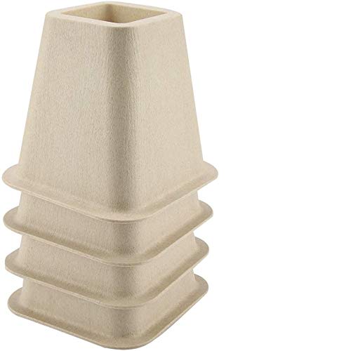 Heavy Duty 6 Inch Furniture Risers - 4 Pack Sturdy Bed/Chair/Sofa Lift Leg Pads (16.5x15.5cm) - Supports 500kg for Under Bed Storage & Space Saving - Perfect for Raising Beds, Couches & Furniture in Small Apartments