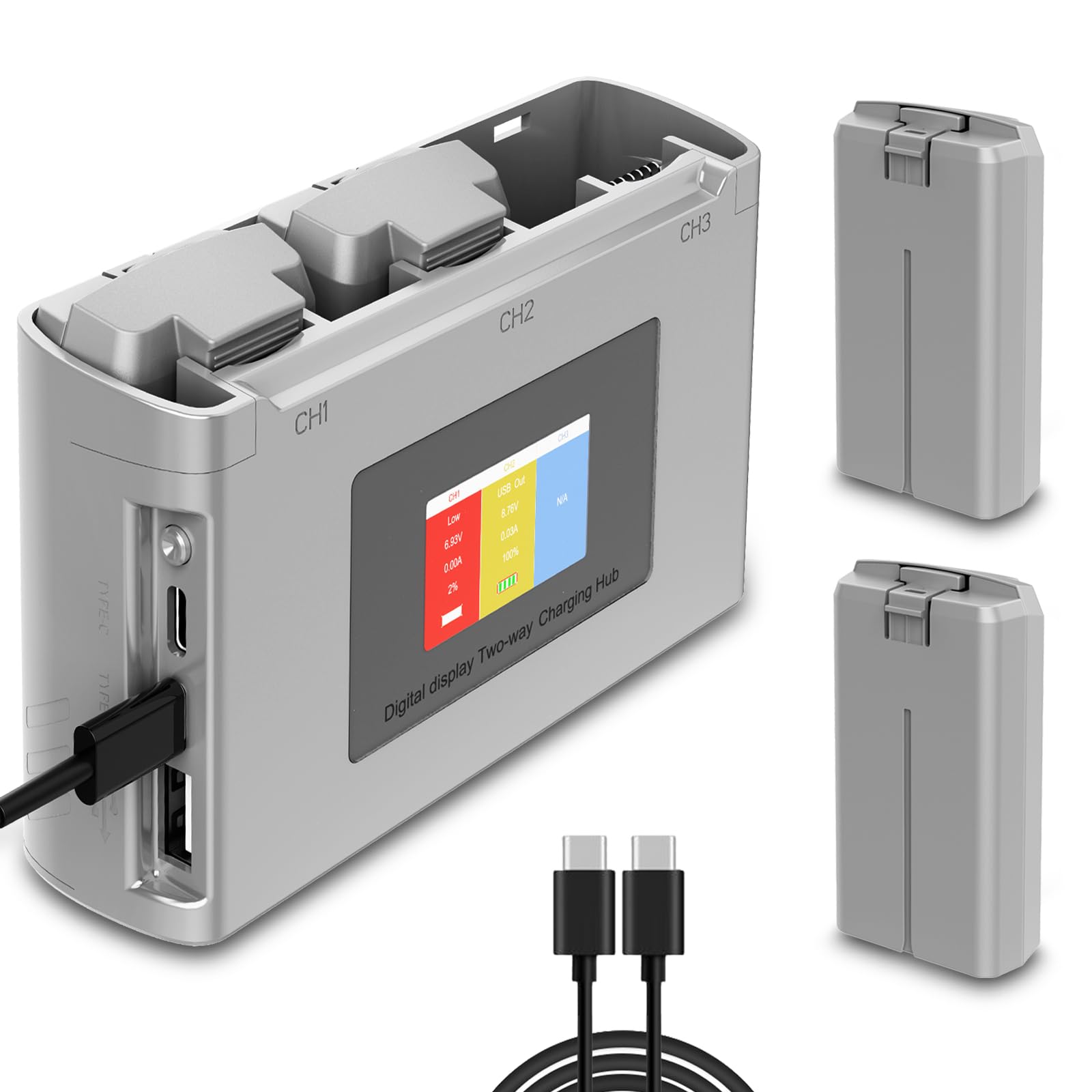 DJI Mini 2/2SE/SE/4K Drone Intelligent Flight Battery - 4K Mini Drone Battery with 2 Batteries & Two-Way Charging Hub, 31 Min Max Flight Time - Perfect for Aerial Photography, Travel Vlogging and Outdoor Adventures
