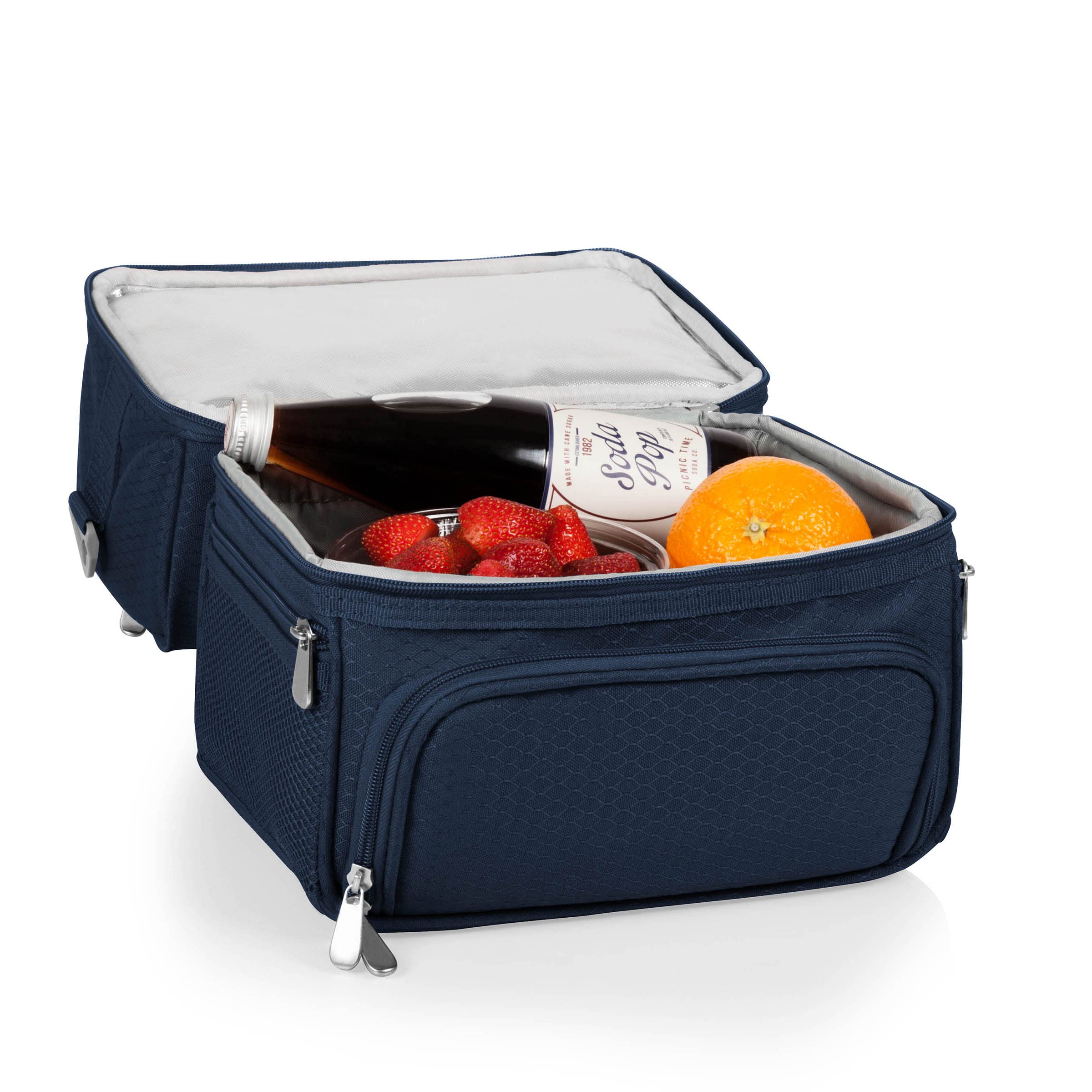 PICNIC TIME NCAA Nebraska Cornhuskers Pranzo Insulated Lunch Box Cooler Bag with Picnic Set - Portable Meal Container for Work, School, Tailgating & Outdoor Activities