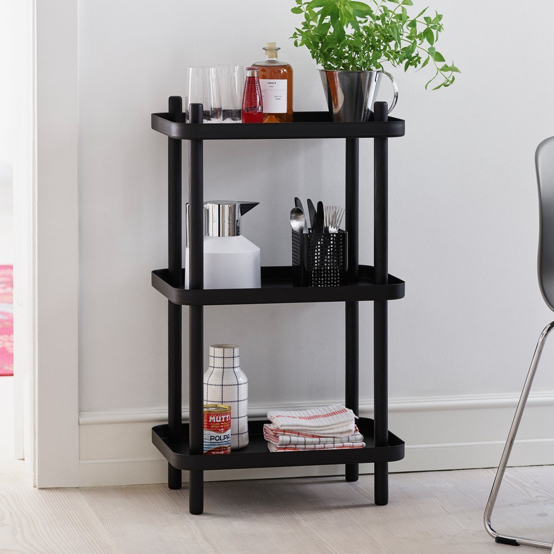 Simon Legald Block Shelf by Normann Copenhagen - Modern Wooden Wall Shelf for Living Room, Bedroom & Office Decor
