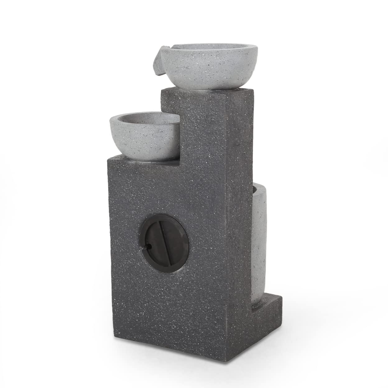 Christopher Knight Home Catoosa Outdoor Fountain - Multi Gray Stone Water Feature for Garden, Patio, or Yard Decor | Relaxing & Elegant Landscape Accent