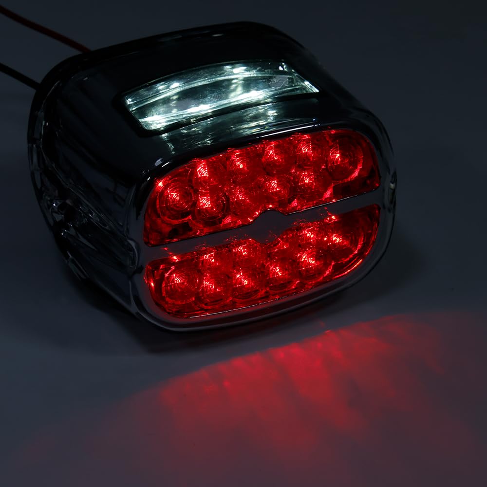 Areyourshop Red LED Tail Brake Light Lamp for Harley Davidson Sportster Dyna Softail Road King Glide Fatboy Touring - High Visibility Safety Light for Night Riding & Custom Motorcycle Upgrades