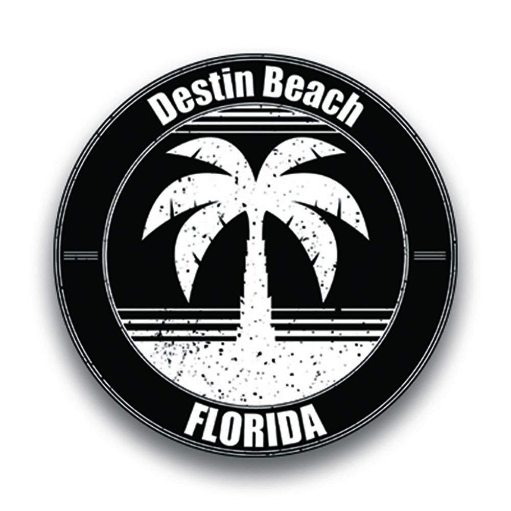 Destin Beach Florida Souvenir Keychain - Double Sided Stainless Steel Key Ring with Carabiner Clip | Perfect Vacation Memory Gift for Beach Lovers & Travel Enthusiasts | Use for Keys, Bags, Backpacks & Beach Gear Organization