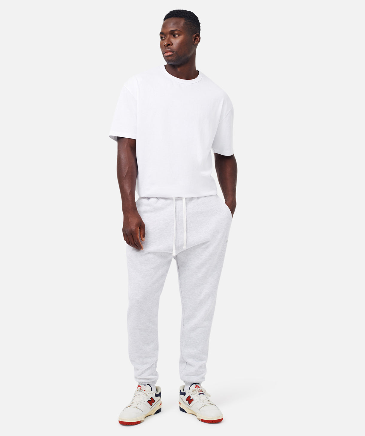 Del Sur Track Pants for Men & Women - Ice Grey Melange - Comfortable Athletic Joggers for Running, Yoga & Lounge Wear - Perfect for Gym, Travel & Casual Outfits