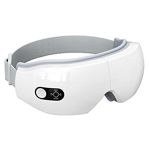 Rechargeable Bluetooth Eye Massager with Heat - Relieve Eye Strain, Dark Circles & Stress - Perfect for Home, Office & Travel Relaxation