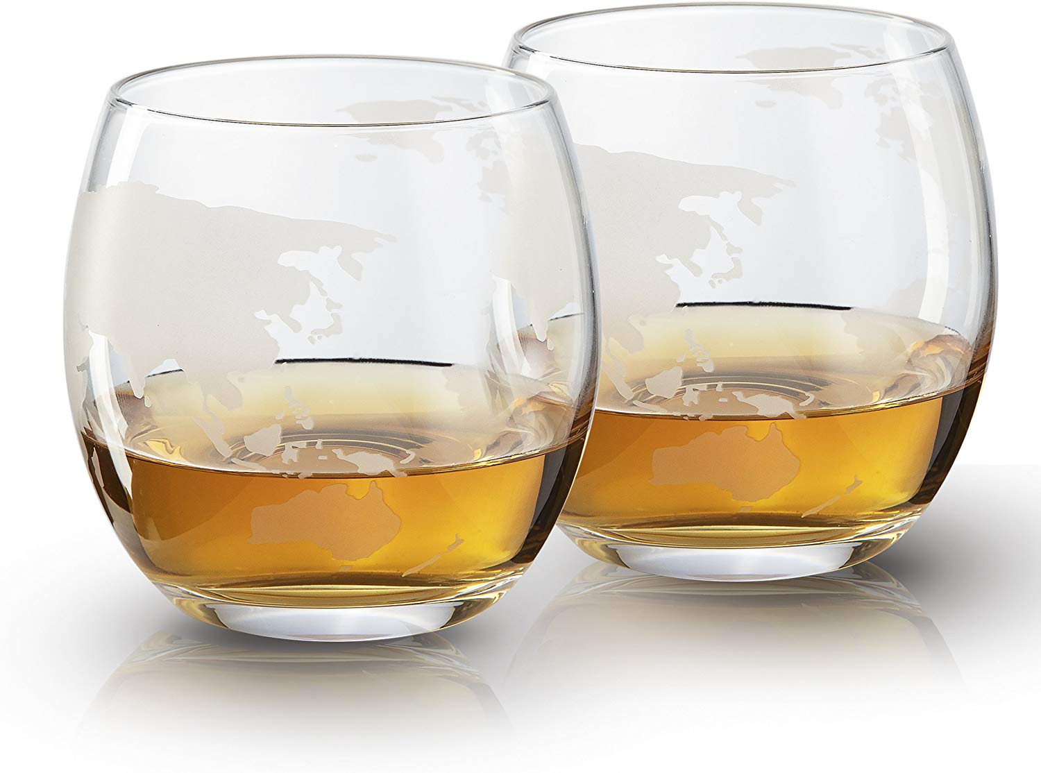 Premium Etched World Map Whiskey Decanter Gift Set - Antique Airplane Design with Whiskey Stones & 3 Globe Glasses - Perfect for Whiskey Lovers, Home Bar Decor & Unique Gifts for Men
