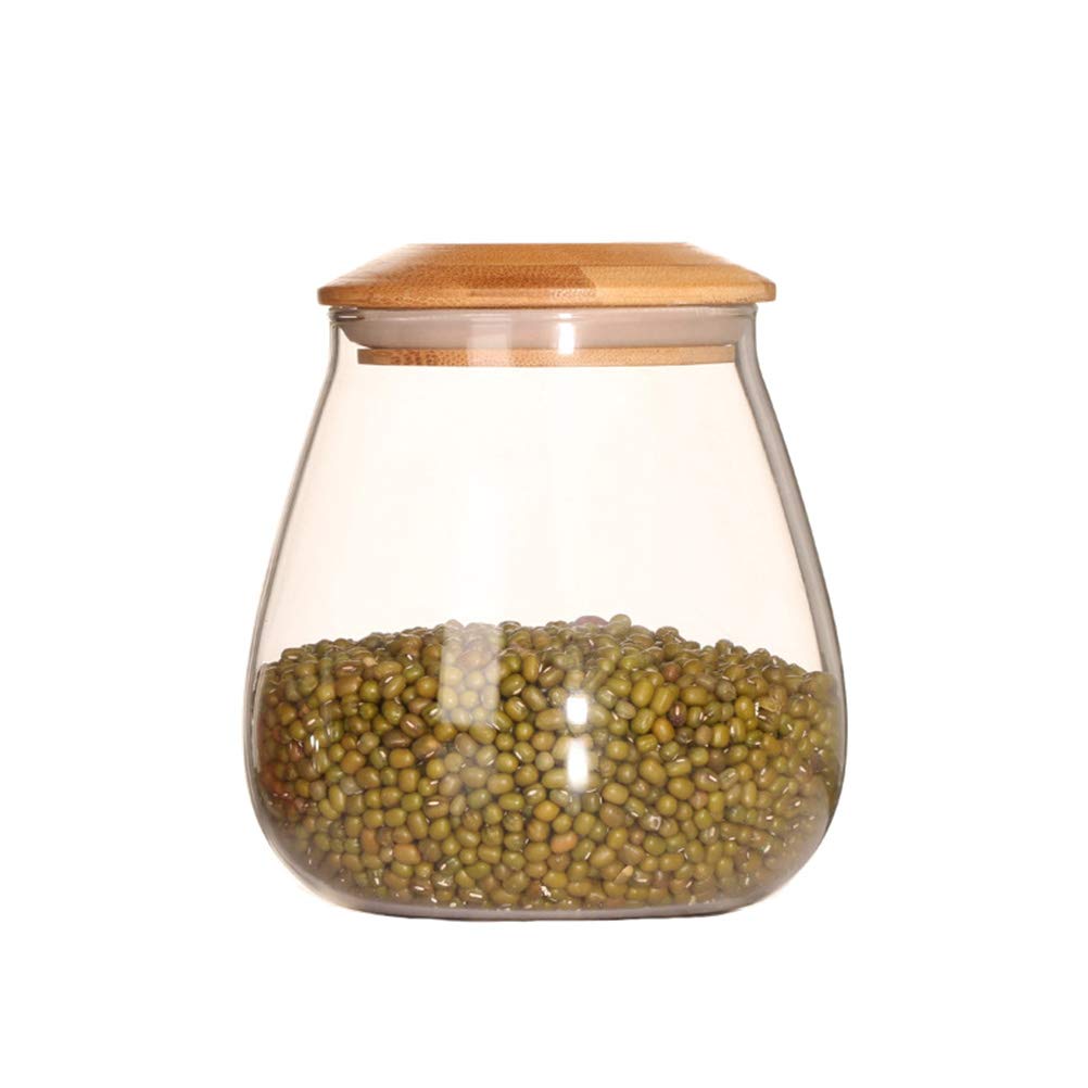 Premium Mushroom-Shaped Glass Jar - Airtight Food Storage Container for Loose Tea, Coffee Beans, Grains & Spices (400ml) - Perfect for Kitchen Pantry Organization & Coffee Station Decor