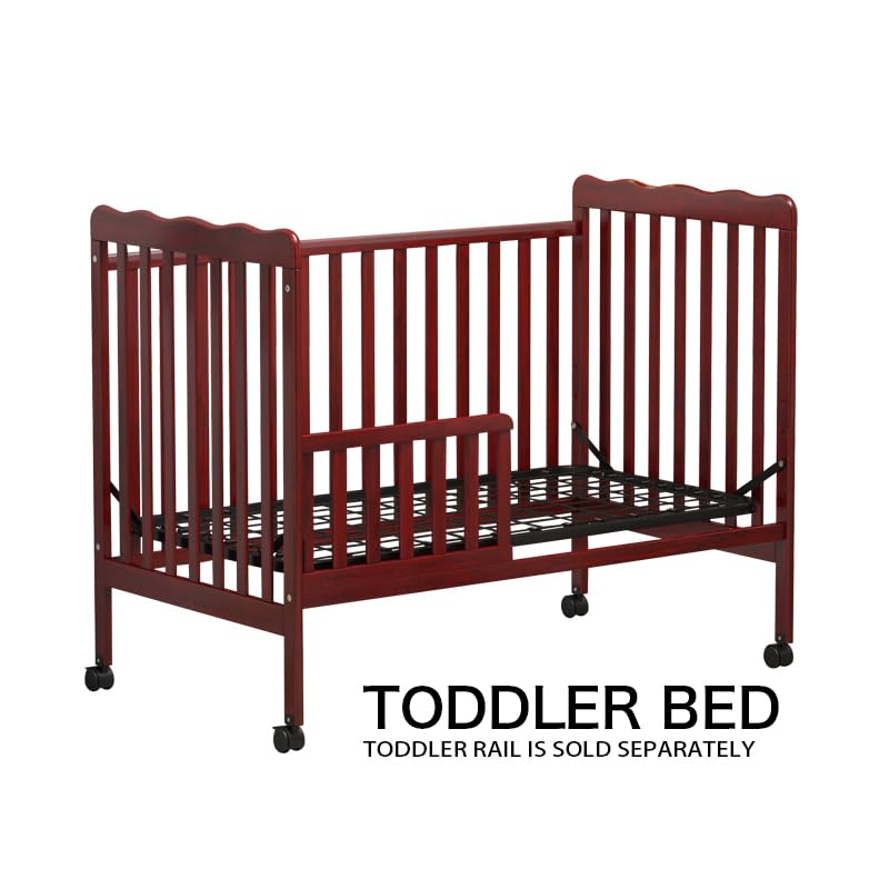 3-in-1 Convertible Baby Crib to Toddler Bed & Full Size Bed Frame - Safe Nursery Furniture for Newborns & Kids - Perfect for Small Spaces & Growing Families (Mattress Not Included) | Nursery Decor, Bedroom Upgrade & Space-Saving Solution