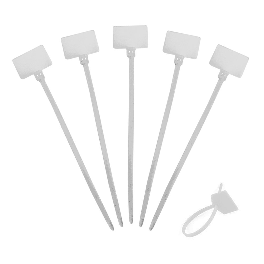 300Pcs Nylon Cable Marking Tags with Write-On Surface - Durable Wire Zip Tie Labels for Power Cords, Network Cables & Office Organization (Perfect for Data Centers, Home Theater Setup & DIY Projects)
