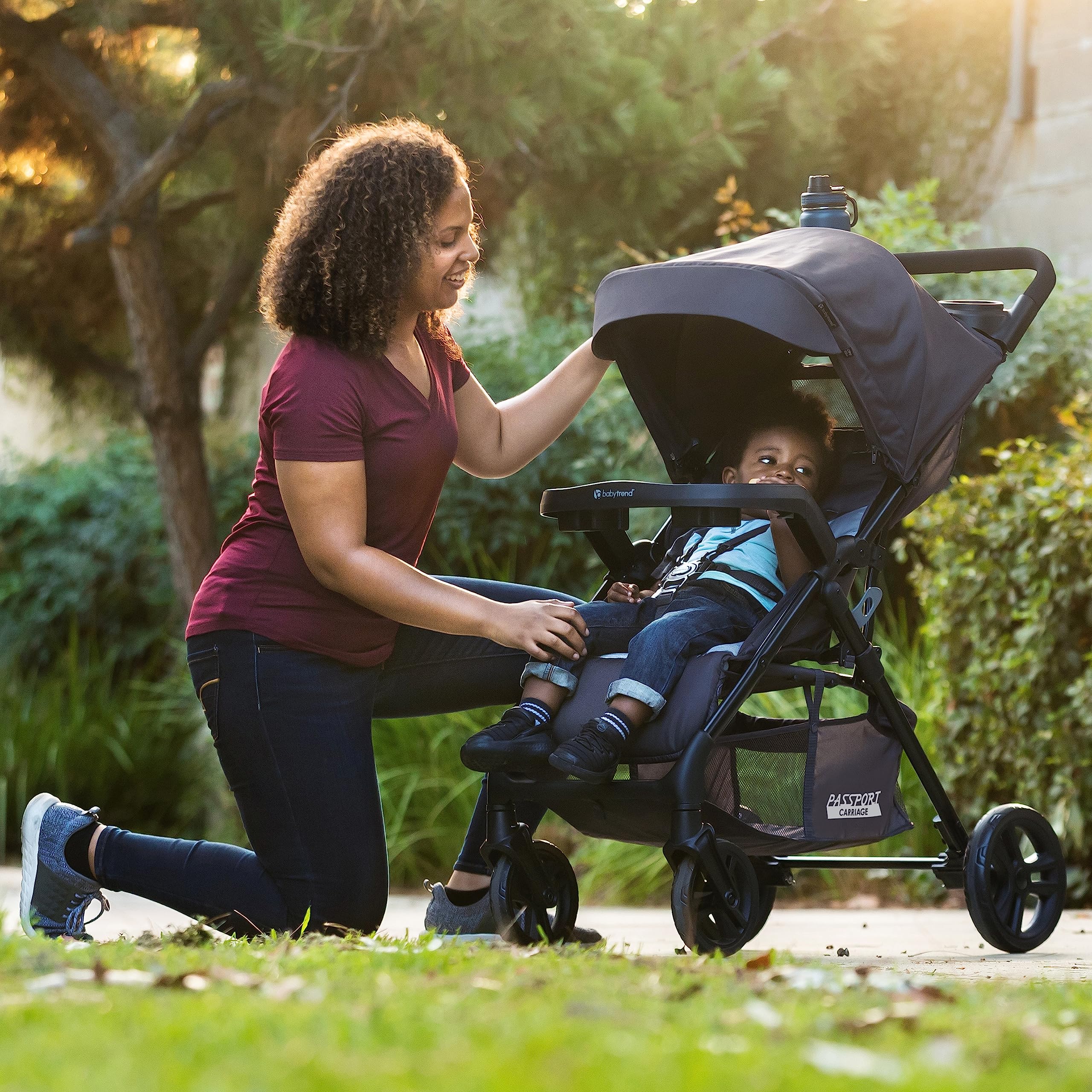 Baby Trend Passport® Travel System Stroller with EZ-Lift™ Infant Car Seat - Lightweight Compact Stroller for Newborns & Toddlers | Perfect for Air Travel, Shopping & Daily Walks (Dash Pink)