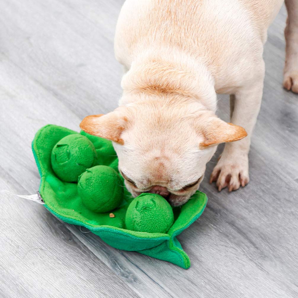 Balacoo Interactive Plush Pea Dog Toy with Sound - Snuffle & Chew Educational Pet Toy for Puppies, Cats & Small Dogs - Fun Training & Stress Relief for Indoor Play