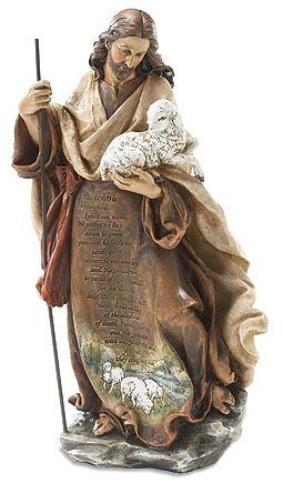 12-1/4 Inch Good Shepherd Religious Figurine - Handcrafted Christian Statue for Home Decor, Church Altar & Spiritual Gifts