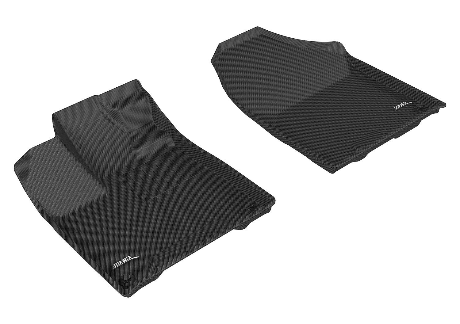 3D MAXpider Kagu All-Weather Custom Fit Floor Mats for 2019-2025 Honda Passport & 2016-2022 Pilot - Front Row R1 (Black) | Durable, Non-Slip Car Mats for SUV Protection & Easy Cleaning